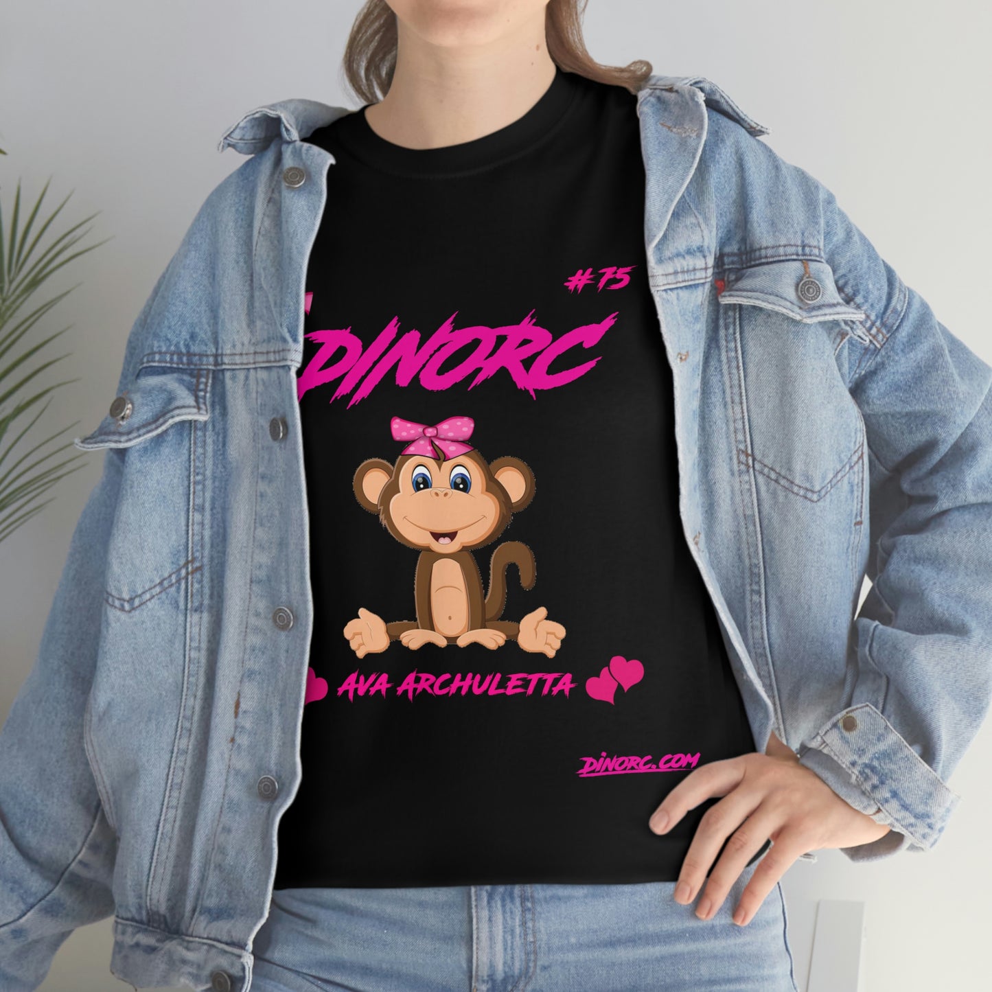 Ava Monkey Front DinoRc Logo T-Shirt S-5x