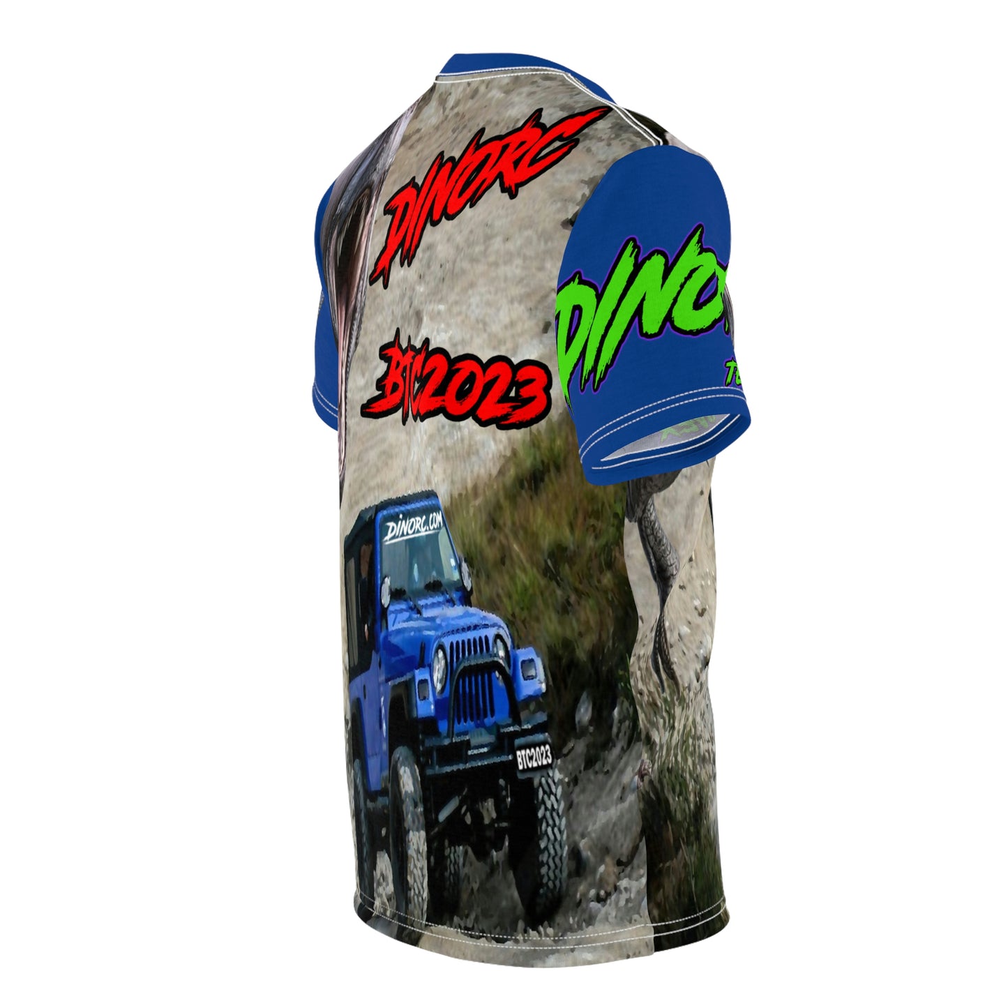 DinoRC BTC2023 Team Driver T Shirt Blue Sleeves
