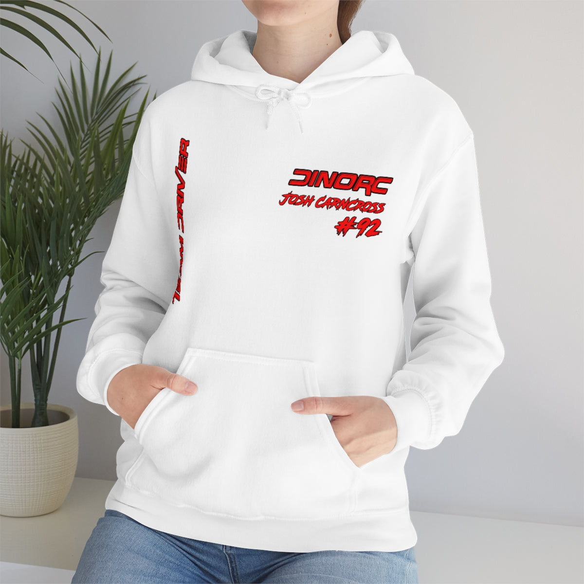 Team Driver Josh Carncross DinoRC Logo Front Back Heavy Blend™ Hooded Sweatshirt