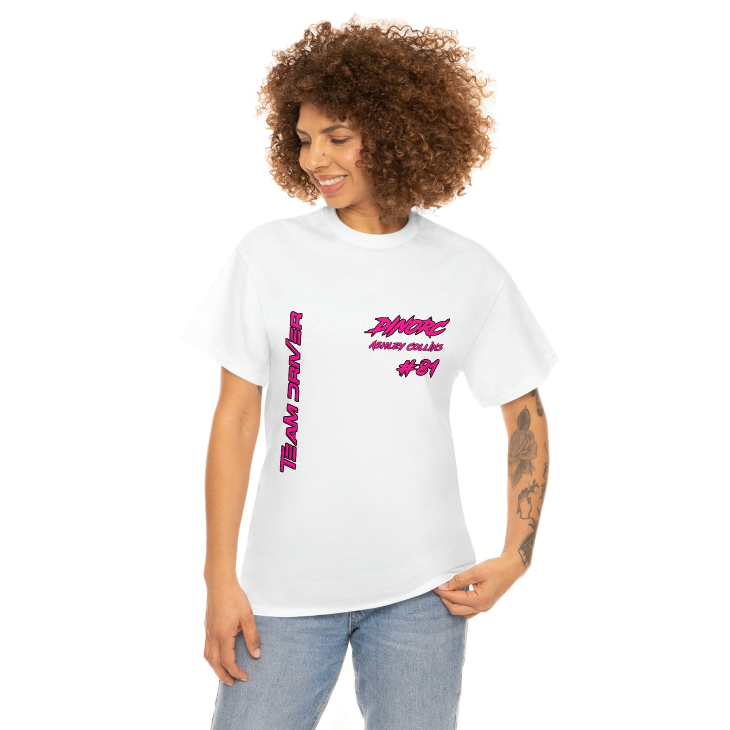 Team Driver Ashley Collins Dino's Divas Front and Back DinoRc Logo T-Shirt S-5x 5 colors