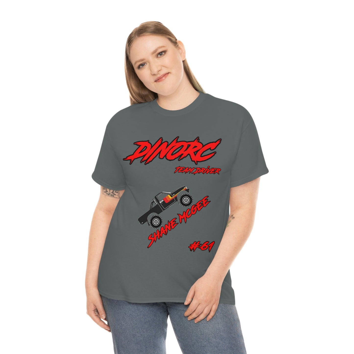 Team Driver Shane Mcgee truck logo Front and Back DinoRc Logo T-Shirt S-5x 5 colors